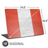 Peru Flag Distressed Universal Laptop 18in (14.6 x 10.6in) Skin
